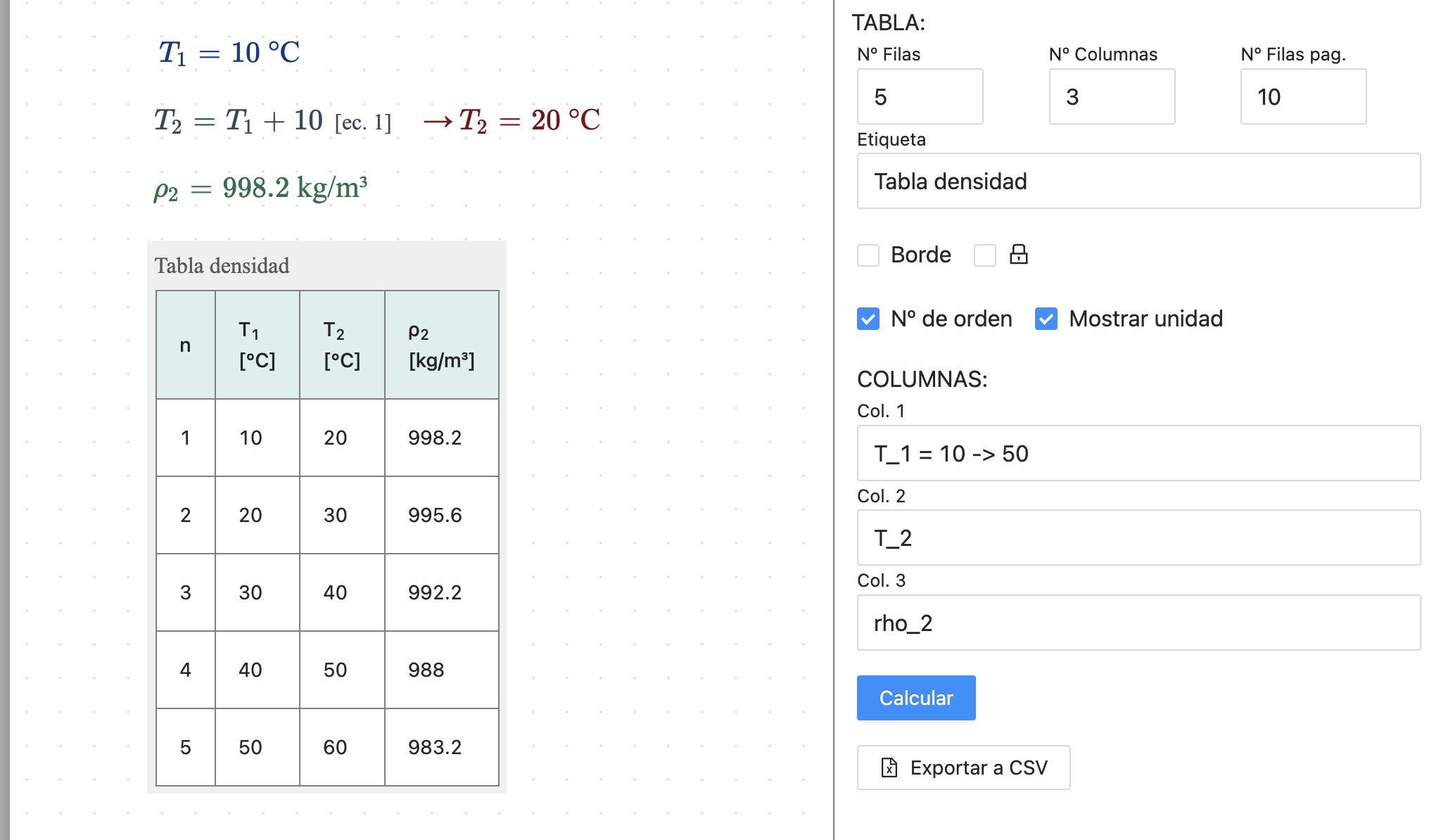 Editar tabla